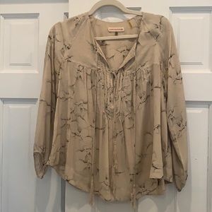 Rebecca Taylor cream and black top